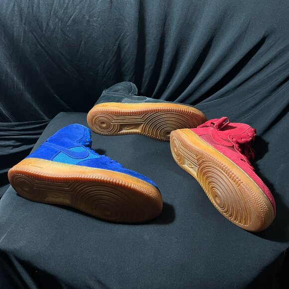 Nike Air Force 1 High ’07 LV8 Bundle – Black, Blue, Red, Mens Pre-Owned - Picture 2 of 12